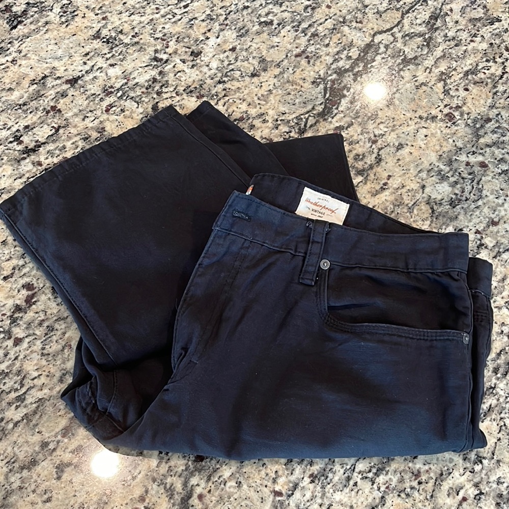 Men’s Black Pants 38x32 100% Cotton